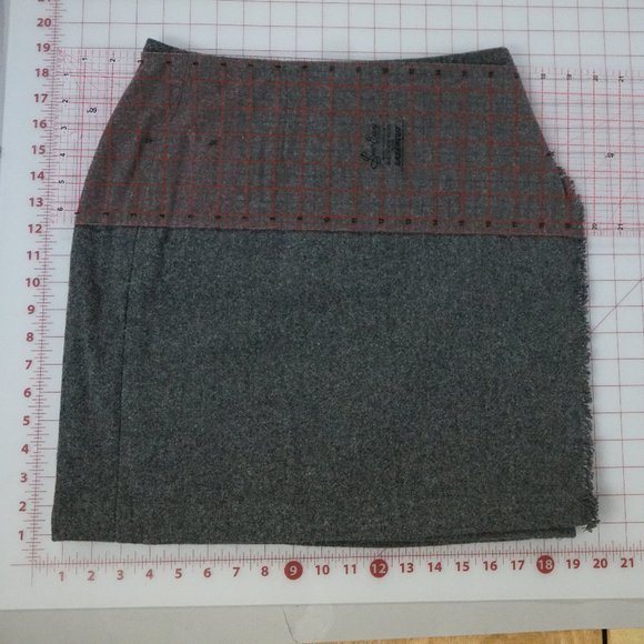 Gap Wool Skirt Grey Size 12 - Picture 6 of 8